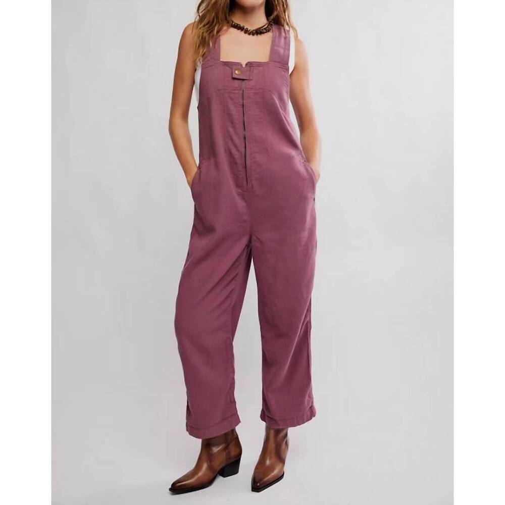 NEW FREE PEOPLE jude one piece romper in rose brown